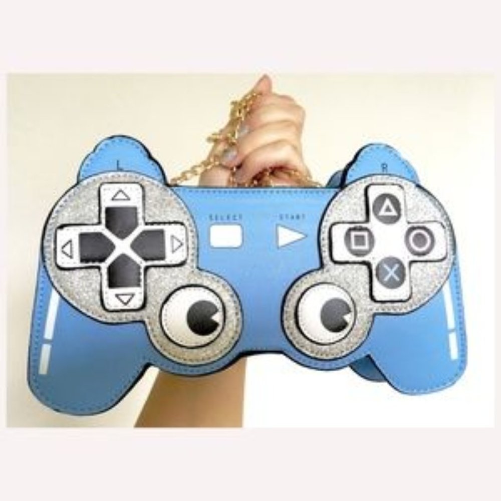 Blue Playstation Controler Gamer Cosplay Handbag - Picture 8 of 8